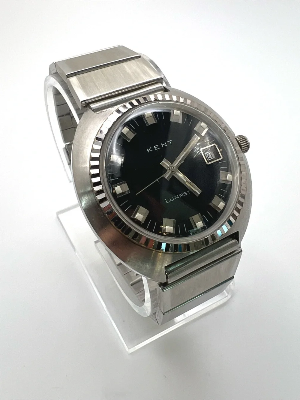 Lunast Stainless Steel Watch - Black Dial